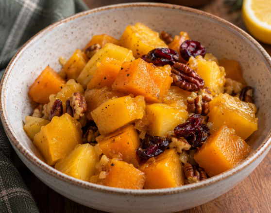Squash with Pecans and Cranberries – AI