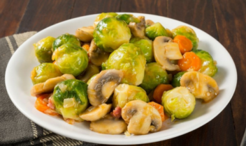 brussels sprouts in a mushroom sauce