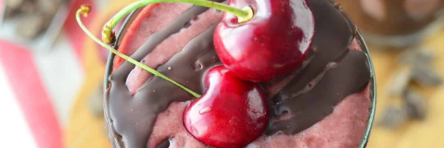 chocolate cherry dairy-free milkshake
