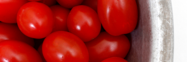 grape tomatoes in a collander