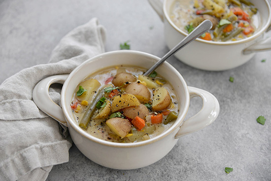 slow cooker vegetable chowder