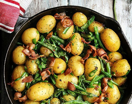 Southern Green Beans & New Potatoes With Bacon Recipe - Have A Plant