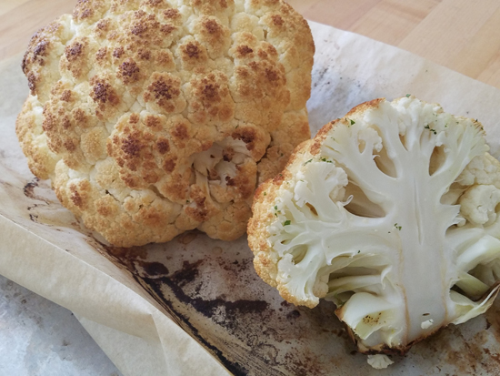 The Everyday Chef: Roasted Cauliflower Steaks w/Parmesan & Honey Mustard