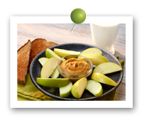 Click to view larger image of Arctic® Apple Wedges with Pumpkin Almond Butter : Fill Half Your Plate with Fruits & Veggies : Fruits And Veggies More Matters.org