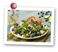 Click to view larger image of Cucumber Blueberry Salad : Fill Half Your Plate with Fruits & Veggies : Fruits And Veggies More Matters.org