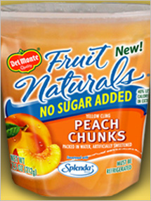 New in your supermarket: Del Monte Fruit Naturals No Sugar Added Peaches