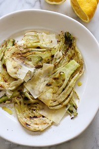 Grilled Fennel with Lemon and Shaved Parmesan