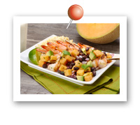 Click to view larger image of Grilled Shrimp with Melon Avocado Salsa: Fill Half Your Plate with Fruits & Veggies : Fruits And Veggies More Matters.org