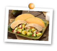 Click to view larger image of Pineapple Avocado Chicken Salad: Fill Half Your Plate with Fruits & Veggies : Fruits And Veggies More Matters.org