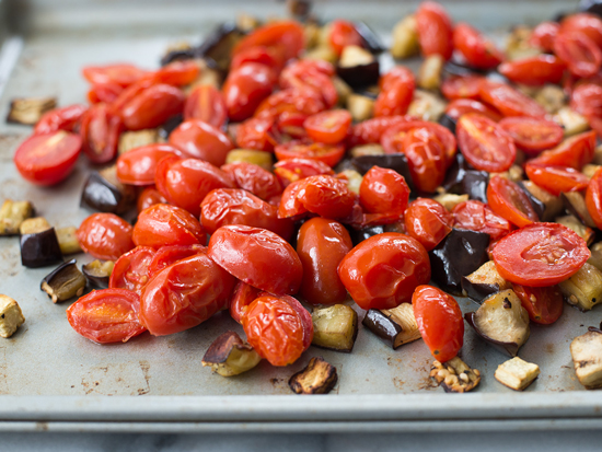 Roasted Eggplant and Tomato Pasta