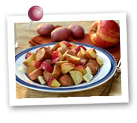 Click to view larger image of One-Dish Roasted Potatoes and Apples with Chicken Sausage : Fill Half Your Plate with Fruits & Veggies : Fruits And Veggies More Matters.org