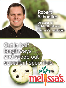 Insider's Viewpoint: Expert Supermarket Advice: Get to Know the Succulent Cherimoya. Robert Schueller, Melissa's. Fruits And Veggies More Matters.org