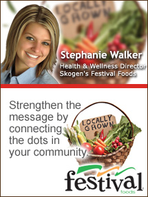 Insider's Viewpoint: Expert Supermarket Advice: 'Locally Grown' … In Schools! Stephanie Walker, Skogen's Festival Foods. Fruits And Veggies More Matters.org