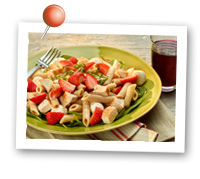 Click to view larger image of Strawberry Mozzarella Chicken Pasta Salad : Fill Half Your Plate with Fruits & Veggies : Fruits And Veggies More Matters.org