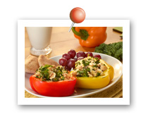 Click to view larger image of Stuffed Peppers: Fill Half Your Plate with Fruits & Veggies : Fruits And Veggies More Matters.org