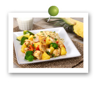 Click to view larger image of Thai Pineapple & Chicken: Fill Half Your Plate with Fruits & Veggies : Fruits And Veggies More Matters.org