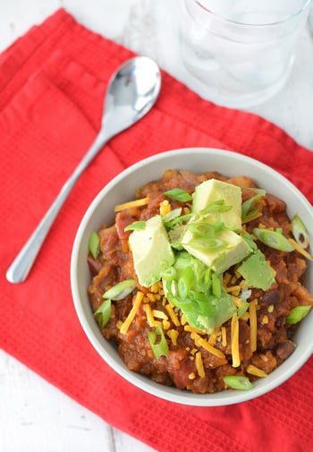 Slow Cooker Butternut Squash and Black Bean Chili