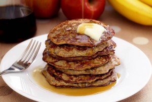 apple banana cinnamon pancakes