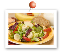 Click to view larger image of Apple-Banana Salad w/Peanuts : Fill Half Your Plate with Fruits & Veggies : Fruits And Veggies More Matters.org