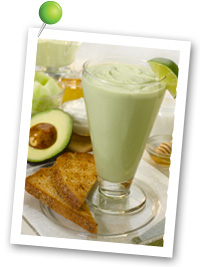 Click to view larger image of Avocado Melon Breakfast Smoothie : Fill Half Your Plate with Fruits & Veggies : Fruits And Veggies More Matters.org