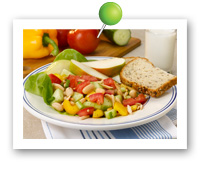 Click to view larger image of Garden Cannellini Bean Salad: Fill Half Your Plate with Fruits & Veggies : Fruits And Veggies More Matters.org