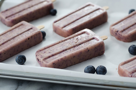 Blueberry Yogurt Popsicles