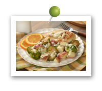 Click to view larger image of Roasted Brussels Sprouts, Potatoes and Chicken : Fill Half Your Plate with Fruits & Veggies : Fruits And Veggies More Matters.org