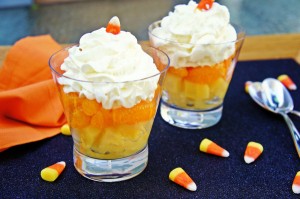 candy corn parfait