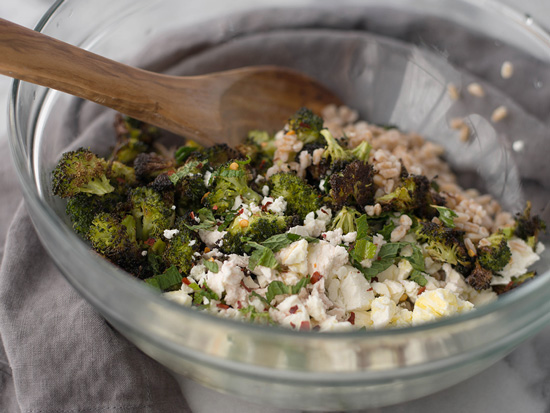 The Everyday Chef: How To Perfectly Roast Broccoli for a Deliciously Simple Broccoli Farro Salad