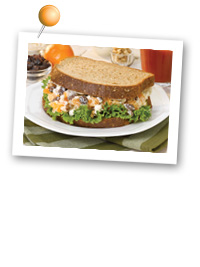 Click to view larger image of Clementine, Raisin & Goat Cheese Salad Sandwich : Fill Half Your Plate with Fruits & Veggies : Fruits And Veggies More Matters.org