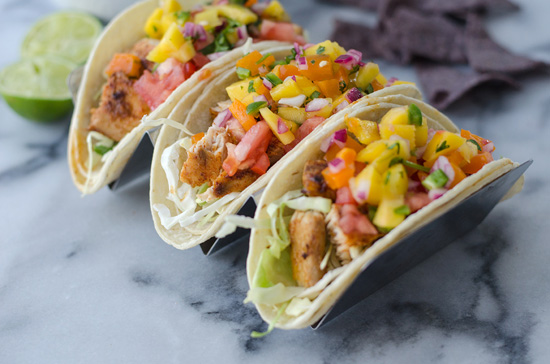 Fish Tacos with Fresh Mango Salsa