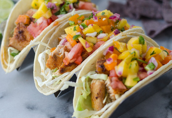 Fish Tacos with Fresh Mango Salsa