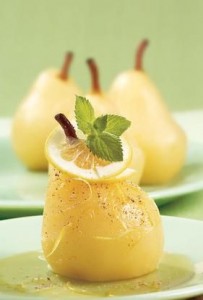 Ginger Poached Pears