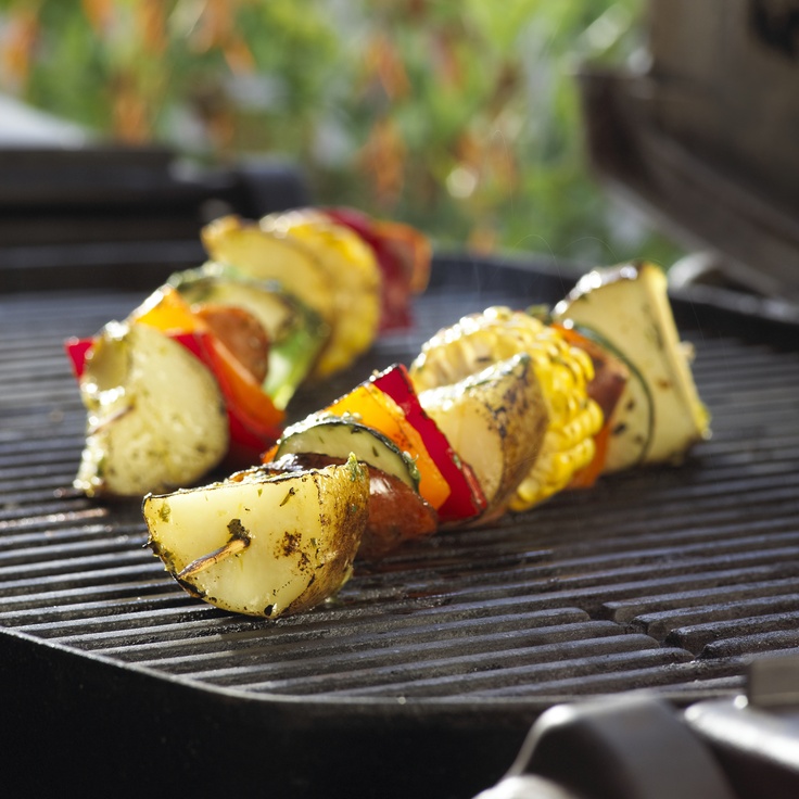 grilled potato kebabs