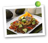 Click to view larger image of Grilled Chicken and Avocado Quinoa Pilaf: Fill Half Your Plate with Fruits & Veggies : Fruits And Veggies More Matters.org