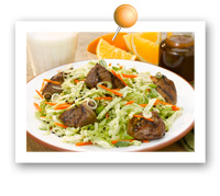 Click to view larger image of Grilled Lamb Salad : Fill Half Your Plate with Fruits & Veggies : Fruits And Veggies More Matters.org