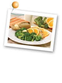 Click to view larger image of Chicken w/Broccoli for Dinner: Fill Half Your Plate with Fruits & Veggies : Fruits And Veggies More Matters.org