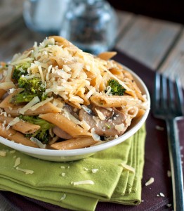 penne with broccoli and mushrooms