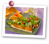 Click to view larger image of Cheese Pizza w/Salad Plate: Fill Half Your Plate with Fruits & Veggies : Fruits And Veggies More Matters.org