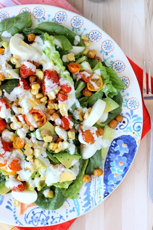 roasted corn tomato salad