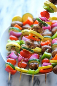 roasted veggie kebabs