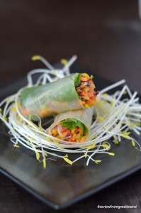 spicey asian slaw summer rolls