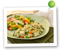 Click to view larger image of Rigatoni w/Chicken & Pesto : Fill Half Your Plate with Fruits & Veggies : Fruits And Veggies More Matters.org