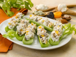 Celery Stuffed w/Apricot Blue Cheese Spread