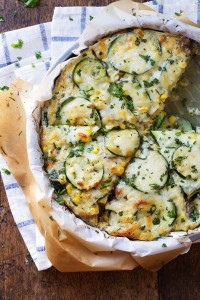 sweet corn and zucchini pie