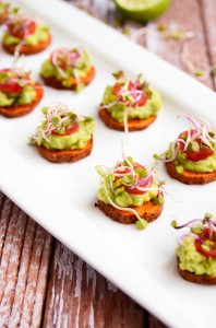 sweet potato avocado bites