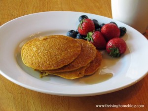 whole wheat pumpkin pancakes