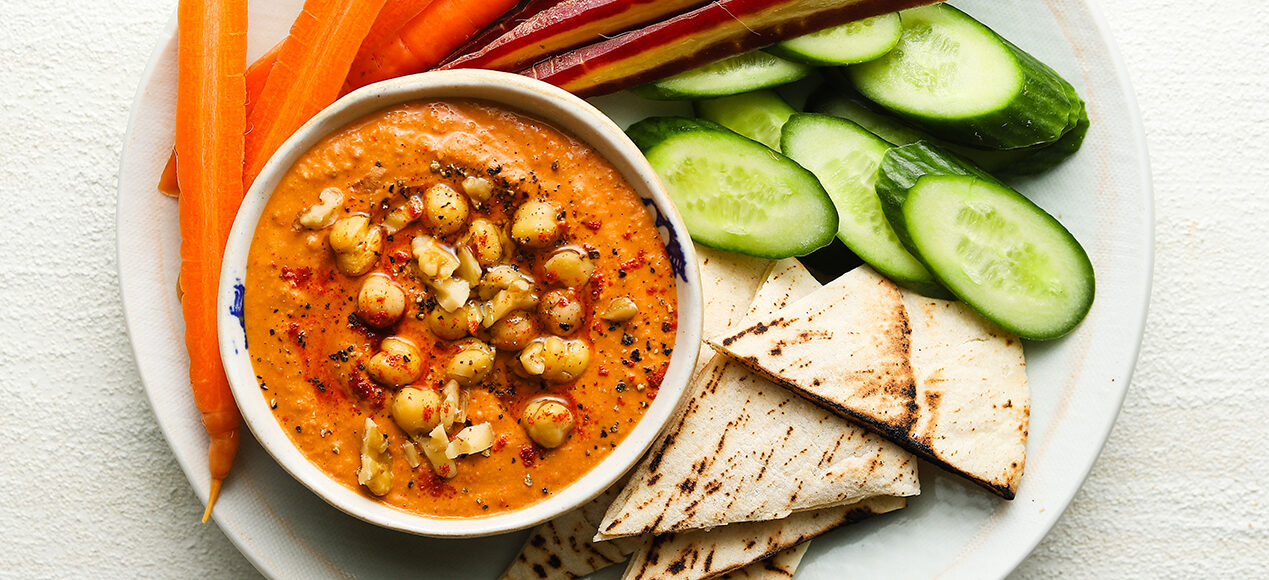 Roasted Red Pepper & Walnut Hummus Recipe Have A Plant