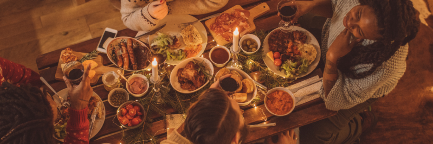 people enjoying a cozy meal together