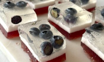 red white and blueberry layered jello shots 4th of july